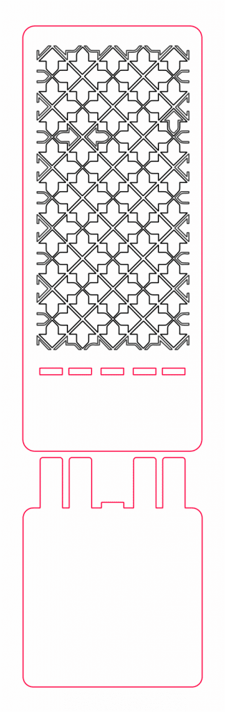 Base para celular «Entramado» — vector para corte CNC