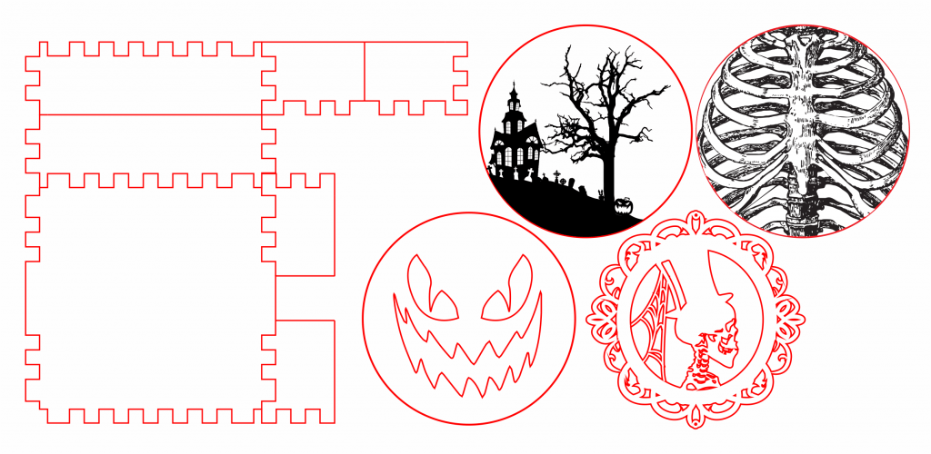 Portavasos «Halloween» — vector para corte CNC