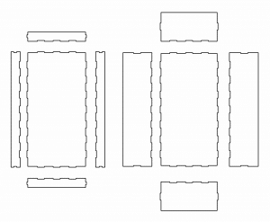 Caja rectangular con tapa