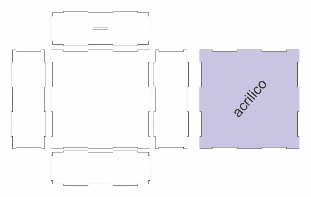 Alcancía cuadrada — vector para corte CNC