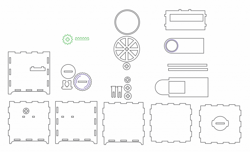 Alcancía de cubo — vector para corte CNC
