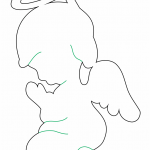 Silueta de ángel rezando - Vector descarganle para corte CNC y grabado laser gratis | Stanser