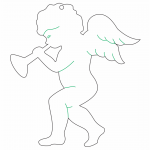 Angelito desnudo - Vector SVG DXF para CNC Router y Laser CO2 - Descargable gratis | Stanser