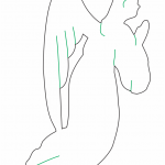 Ángel en plegaria - Vector SVG DXF para CNC Router y Laser CO2 - Descargable gratis | Stanser