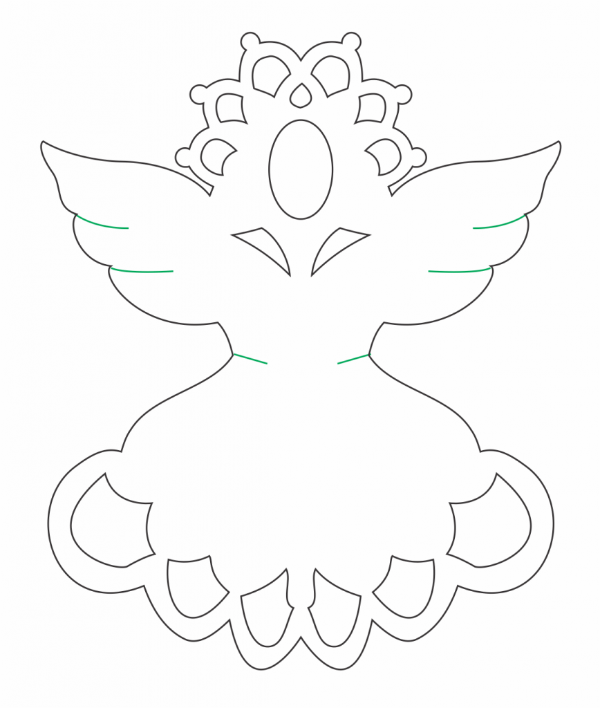 Decoración «Ángel» — vector para corte CNC