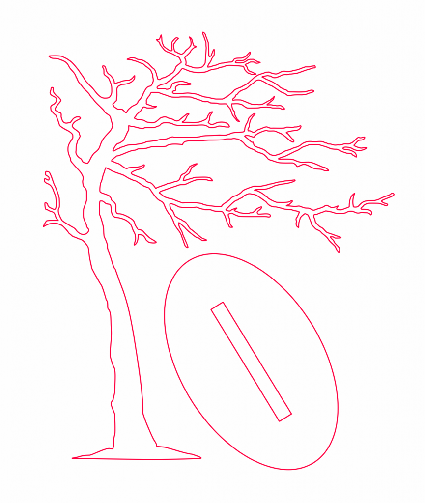 Árbol 4 — vector para corte CNC