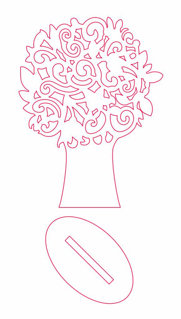 Árbol 5 — vector para corte CNC