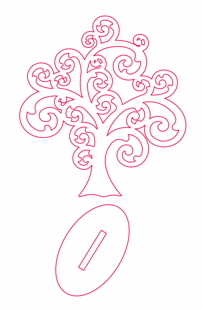 Árbol 6 — vector para corte CNC