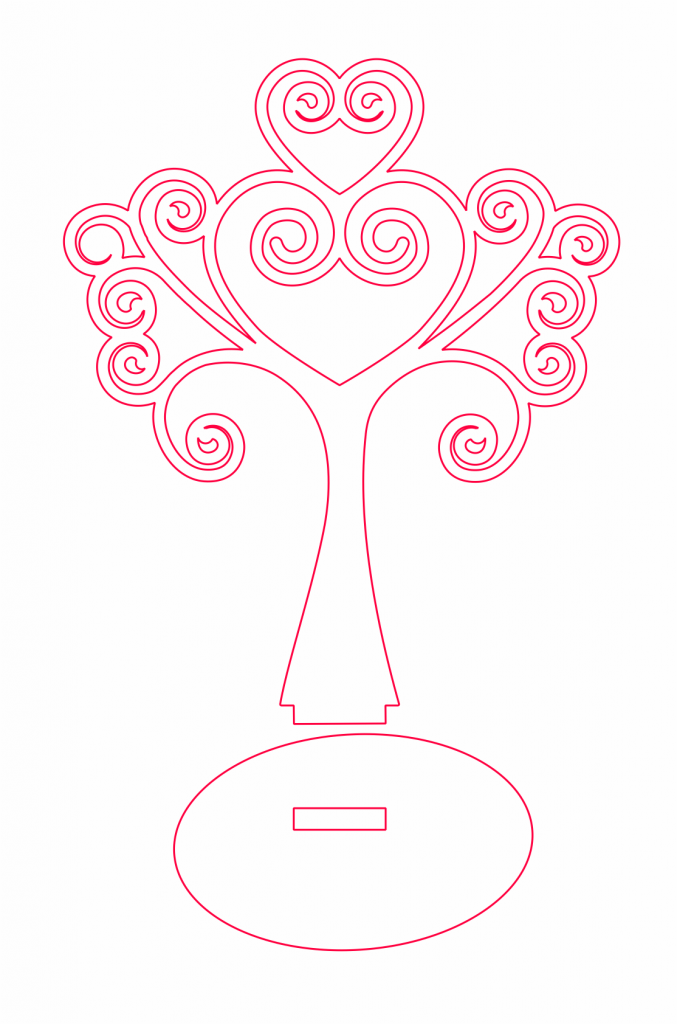 Árbol 7 — vector para corte CNC