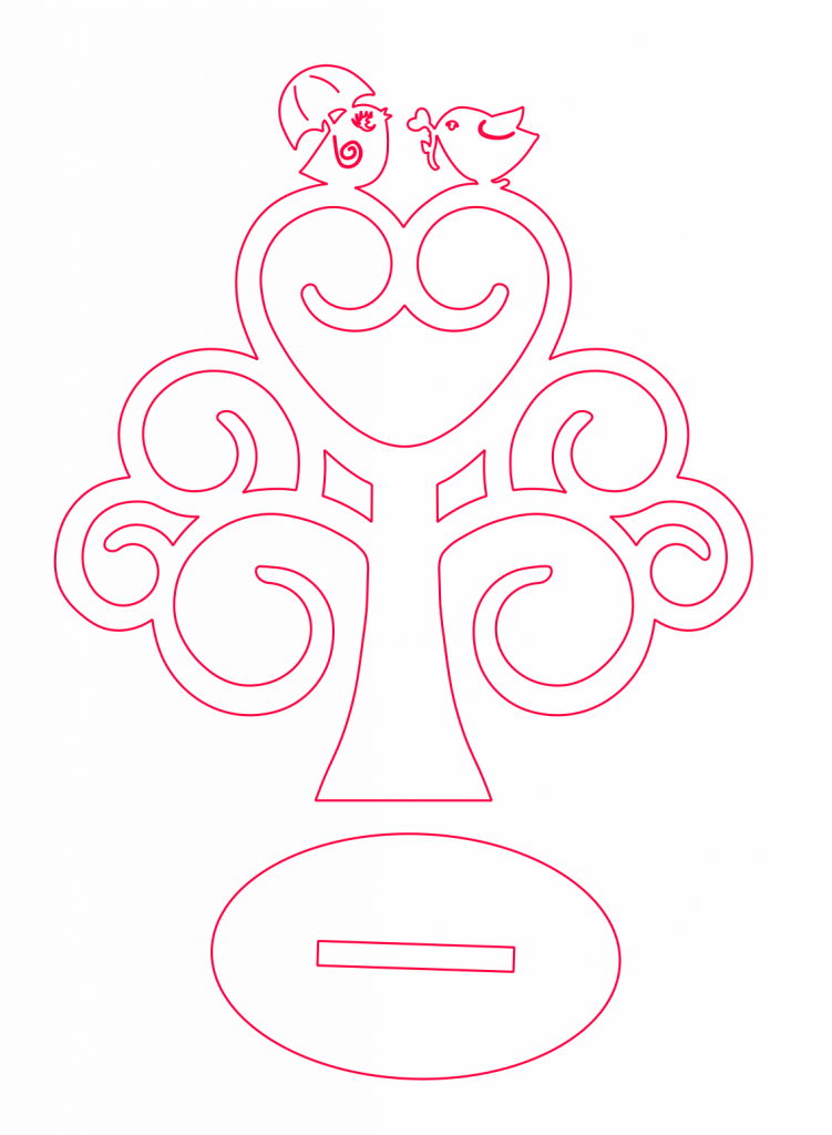 Árbol 8 — vector para corte CNC