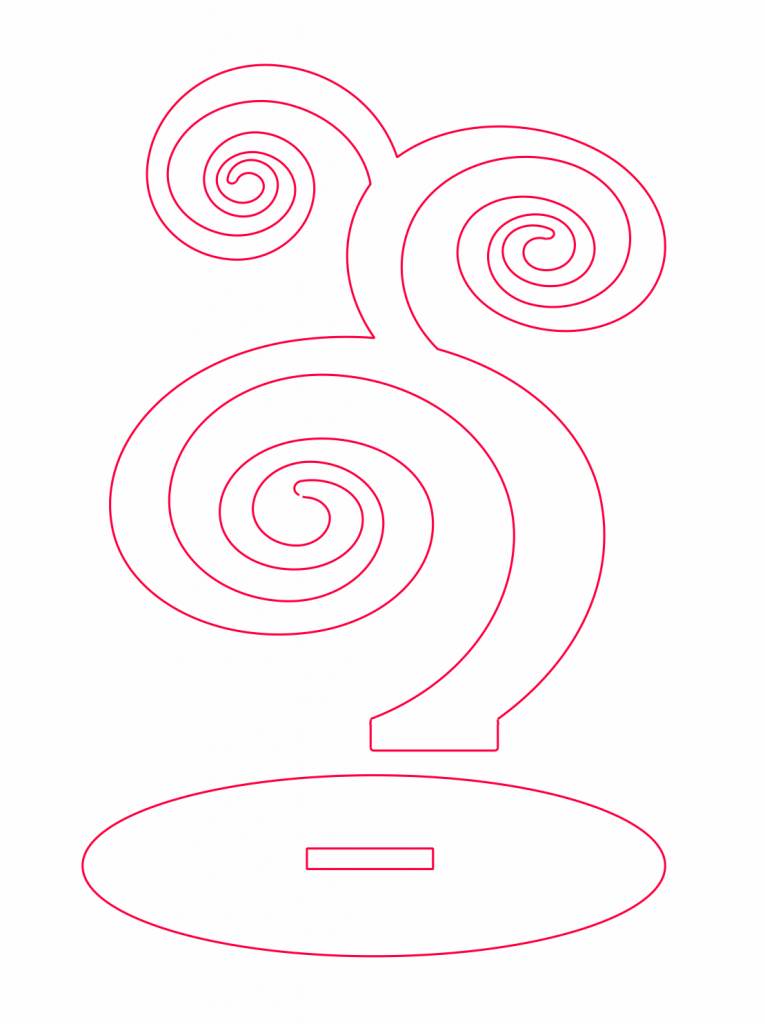 Árbol 9 — vector para corte CNC