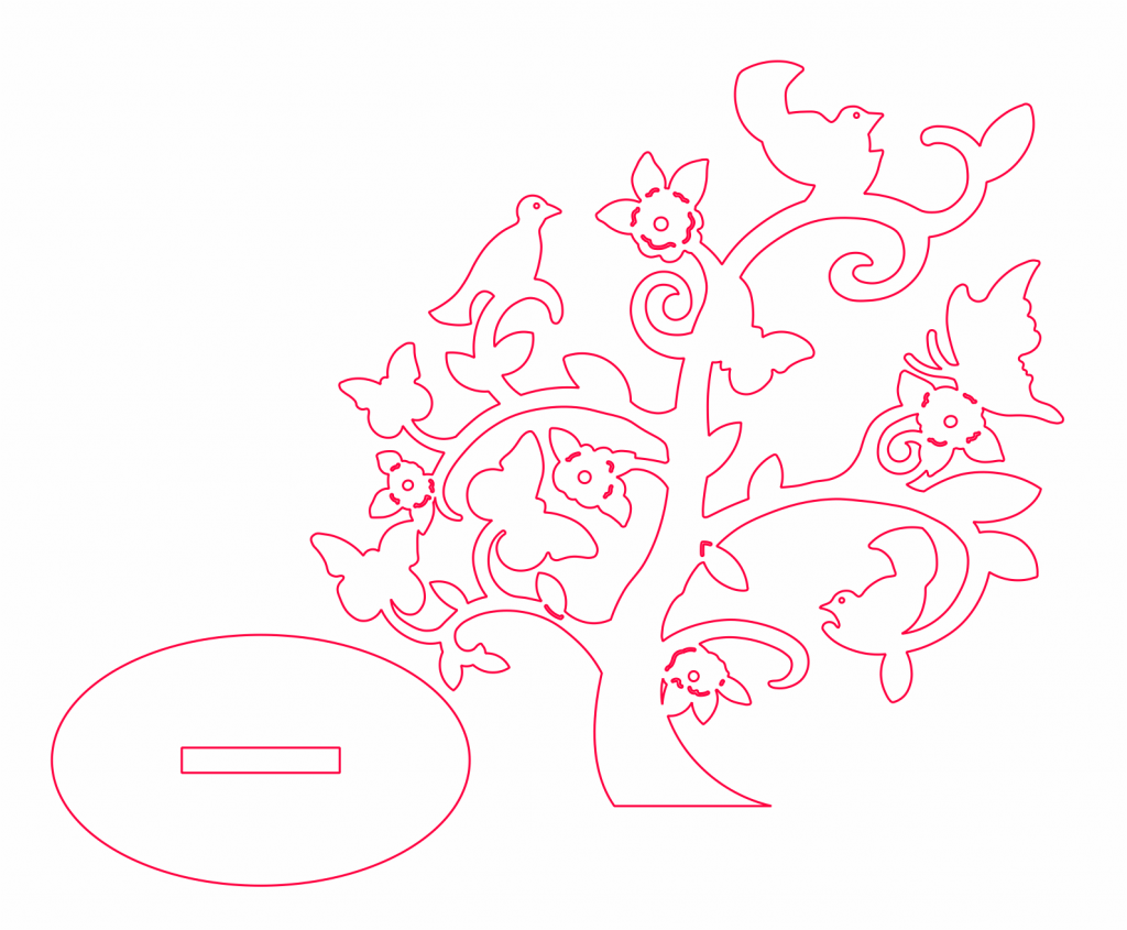 Árbol 11 — vector para corte CNC