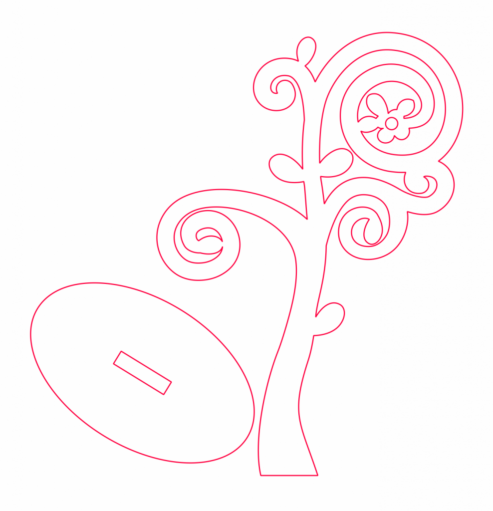 Árbol 12 — vector para corte CNC
