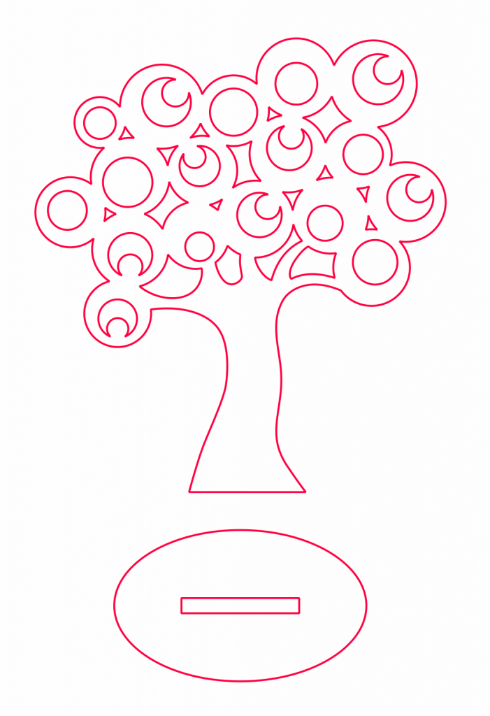 Árbol de círculos — vector para corte CNC