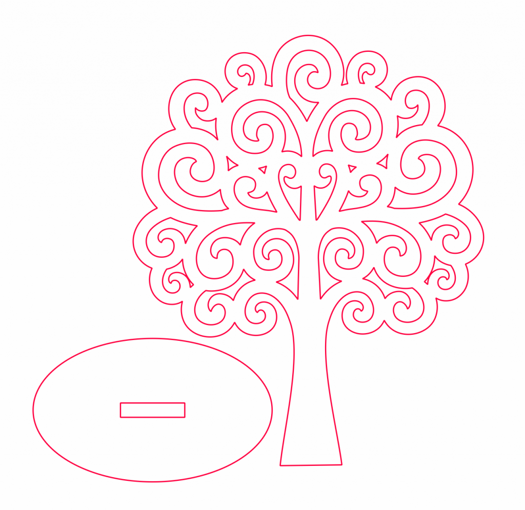Árbol 13 — vector para corte CNC