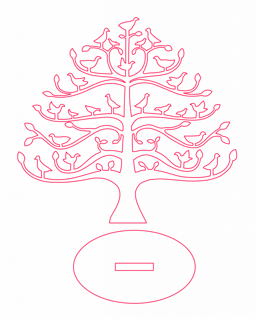 Árbol 15 — vector para corte CNC