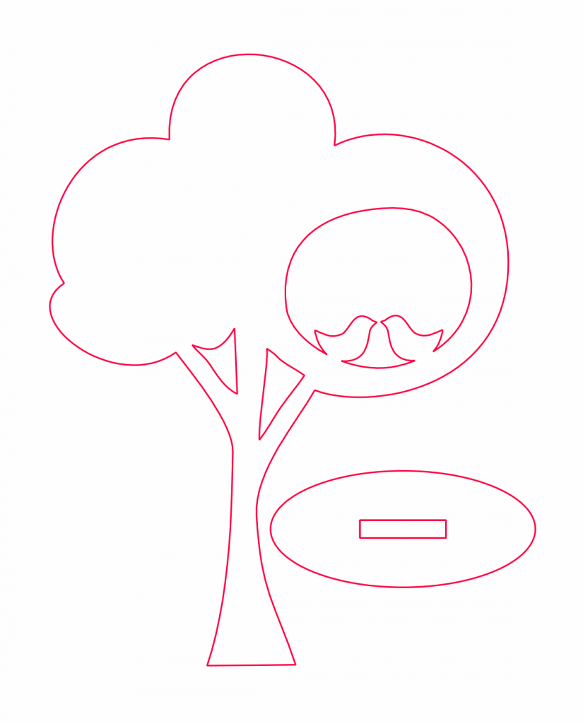 Árbol 16 — vector para corte CNC