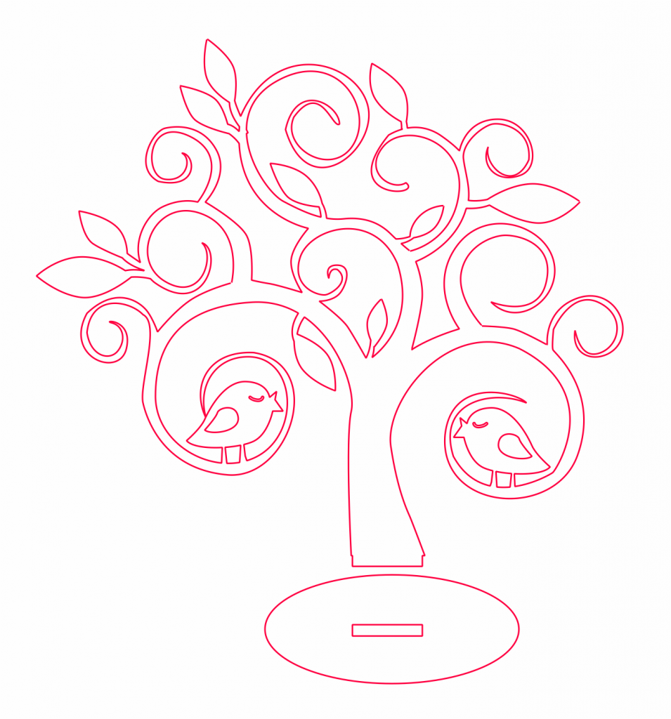 Árbol 18 — vector para corte CNC
