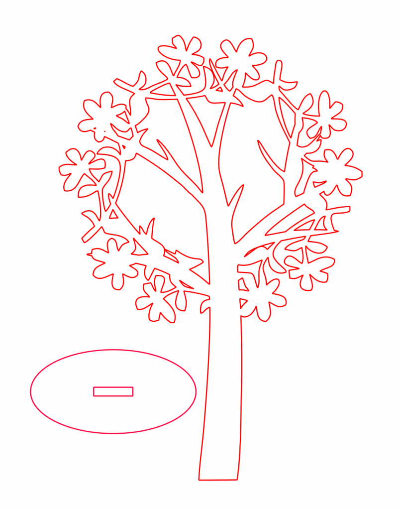Árbol 19 — vector para corte CNC
