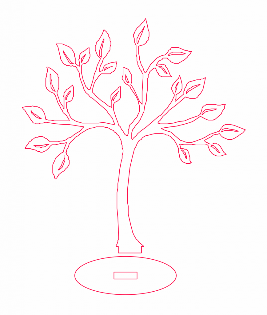 Árbol 20 — vector para corte CNC
