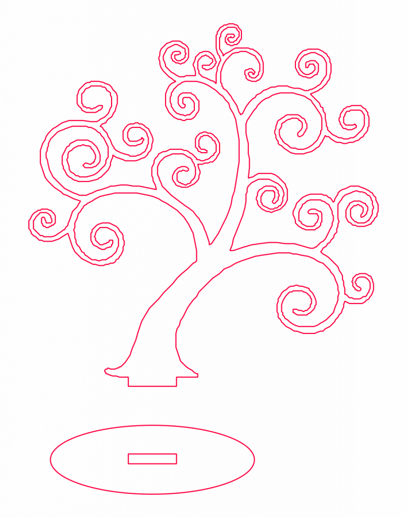 Árbol 21 — vector para corte CNC