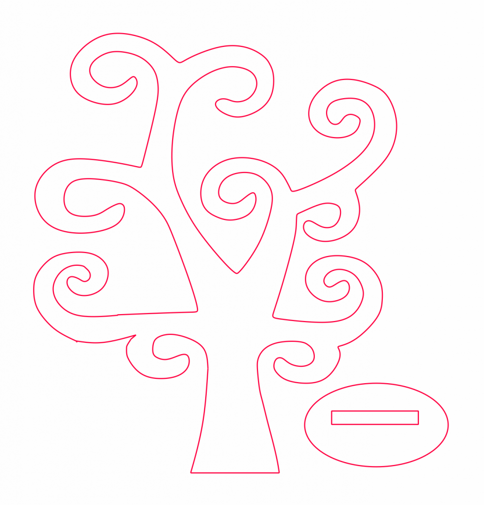 Árbol 22 — vector para corte CNC