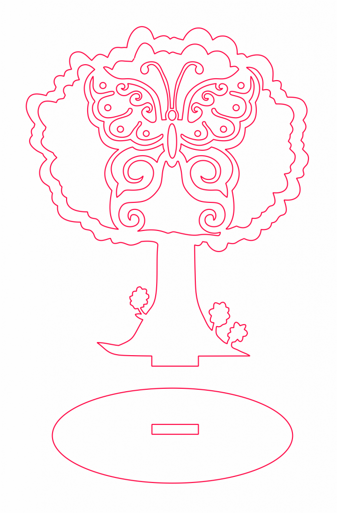Árbol 26 — vector para corte CNC