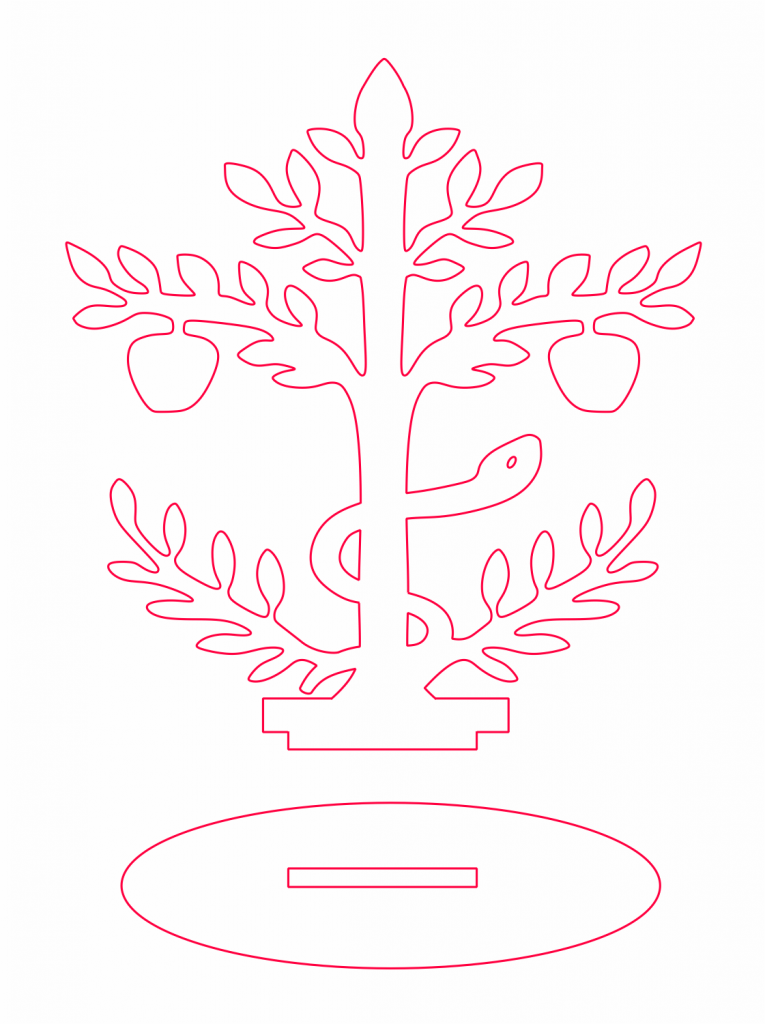 Árbol 27 — vector para corte CNC