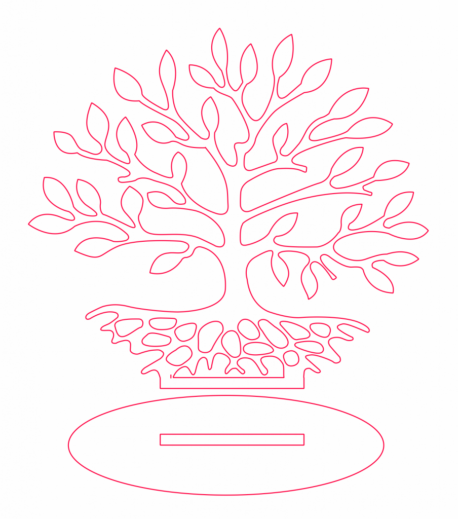 Árbol 28 — vector para corte CNC