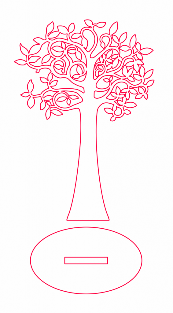 Decoración de mesa «Árbol» — vector para corte CNC