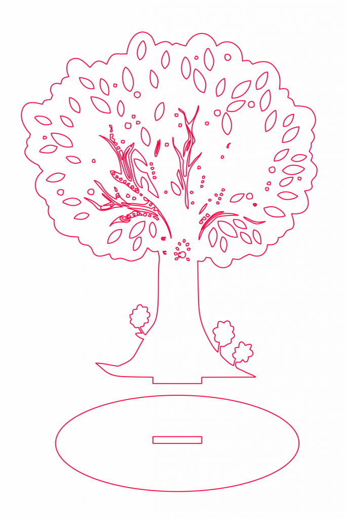 Árbol 1 — vector para corte CNC