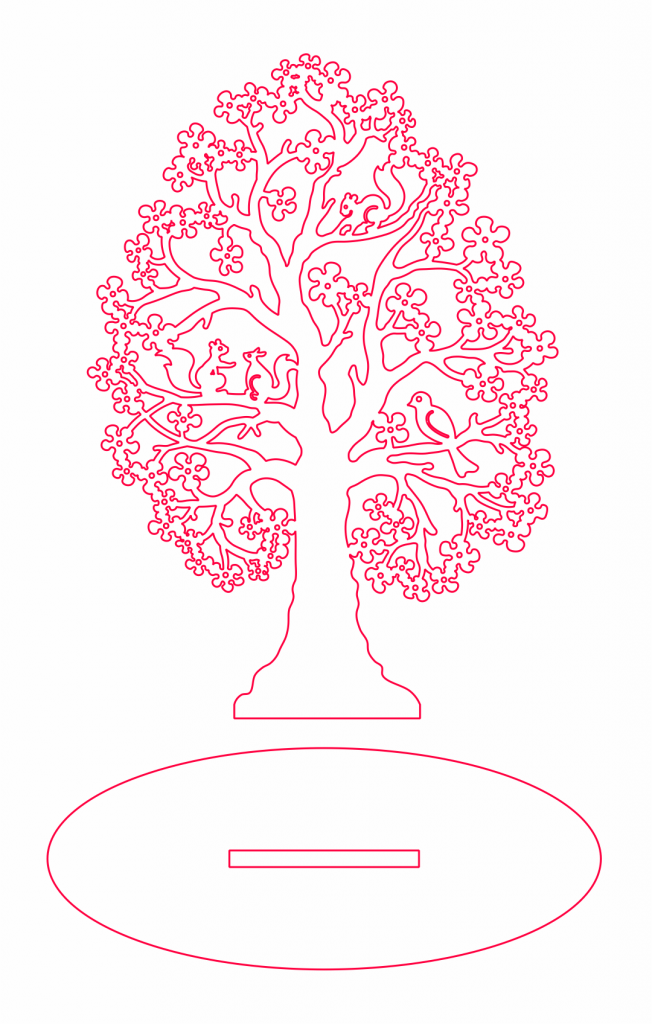 Árbol 2 — vector para corte CNC