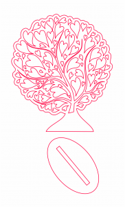 Árbol redondo «Corazones»