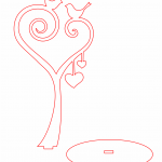 Árbol de corazón - Vector descarganle para corte CNC y grabado laser gratis | Stanser