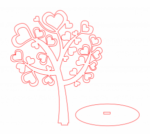 Árbol «Hojas de corazón»