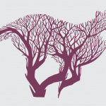 Árboles "Lobo corriendo" - Vector descarganle para corte CNC y grabado laser gratis | Stanser