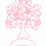 Árbol "Pájaros enamorados" - Vector descarganle para corte CNC y grabado laser gratis | Stanser