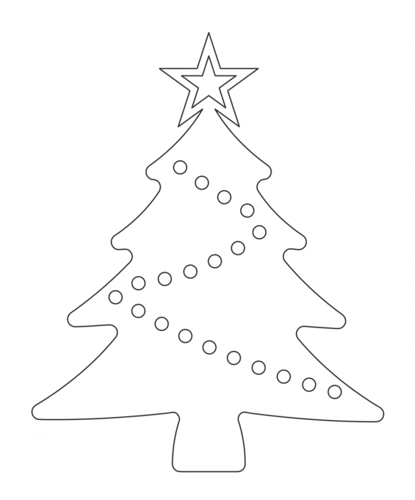 Pino con estrella — vector para corte CNC
