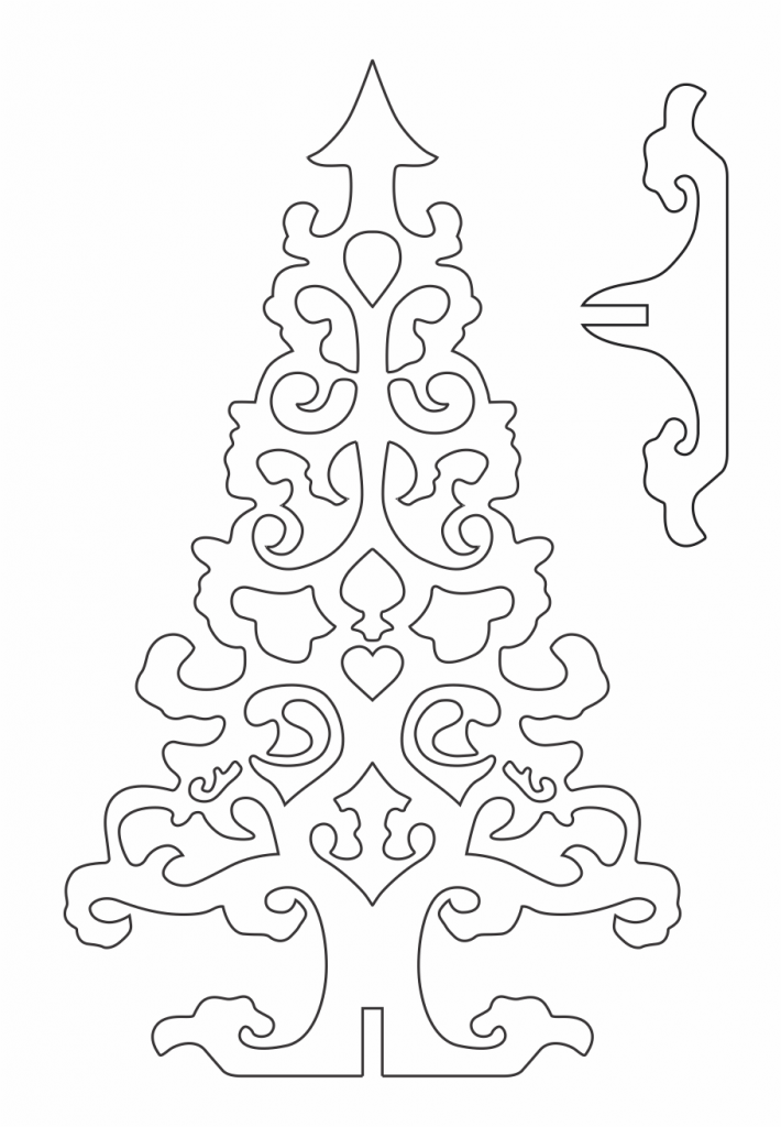 Pino barroco — vector para corte CNC