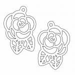 Par de aretes 17 - Vector SVG DXF para Laser CO2 - Descargable gratis | Stanser