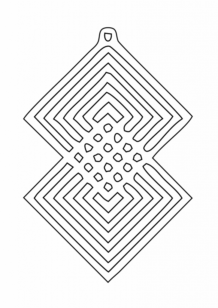 Par de aretes 21 — vector para corte CNC