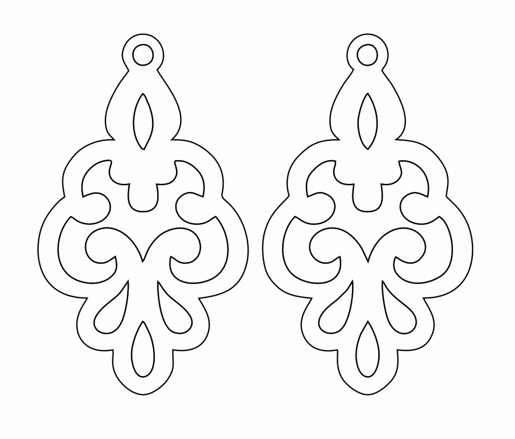 Par de aretes 34 — vector para corte CNC