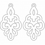 Par de aretes 34 - Vector SVG DXF para Laser CO2 - Descargable gratis | Stanser