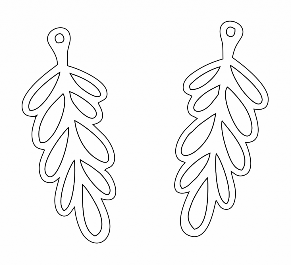 Par de aretes 36 — vector para corte CNC