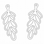 Par de aretes 36 - Vector SVG DXF para Laser CO2 - Descargable gratis | Stanser