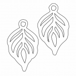 Par de aretes 37 - Vector SVG DXF para Laser CO2 - Descargable gratis | Stanser