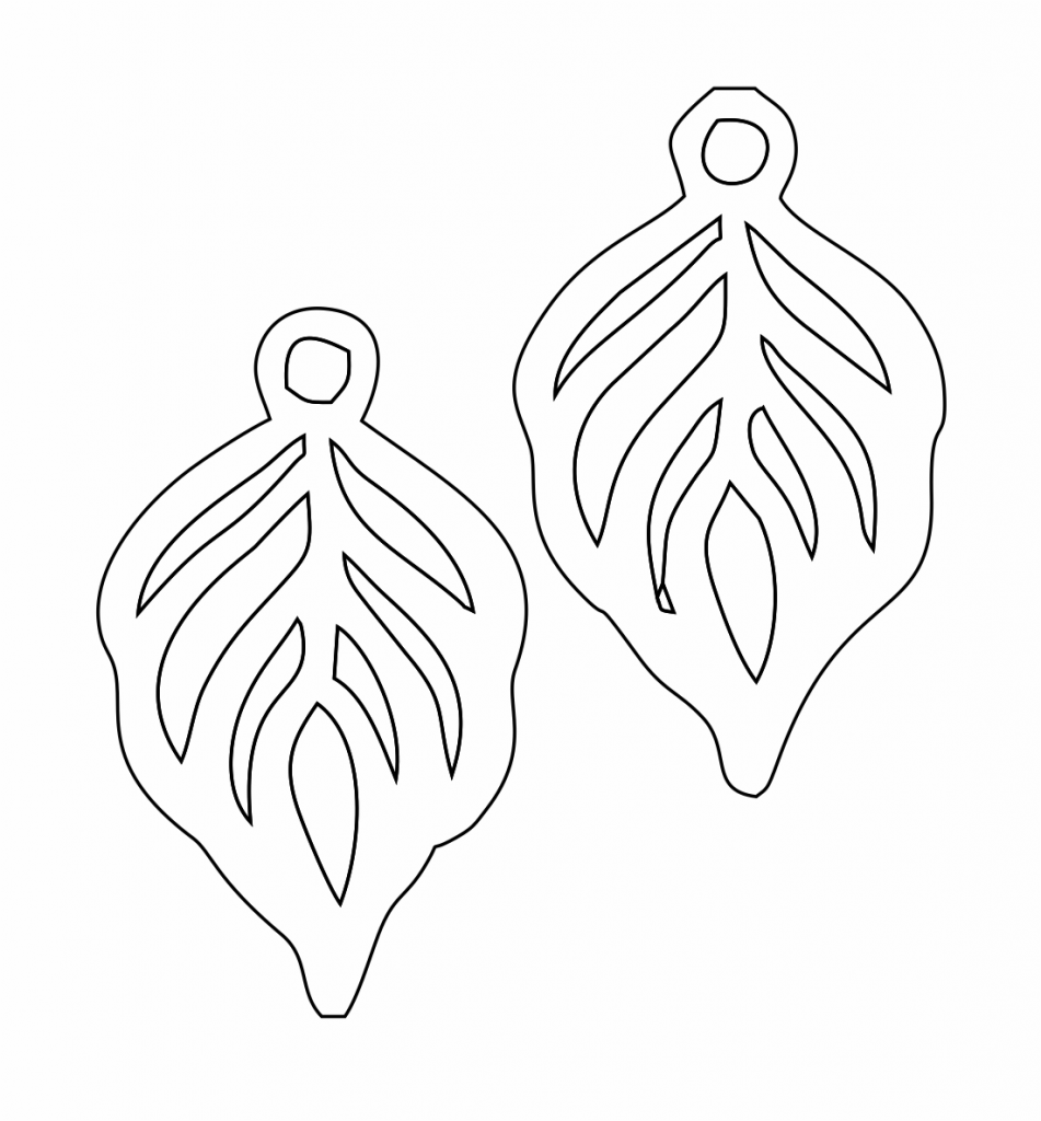 Par de aretes 37 — vector para corte CNC