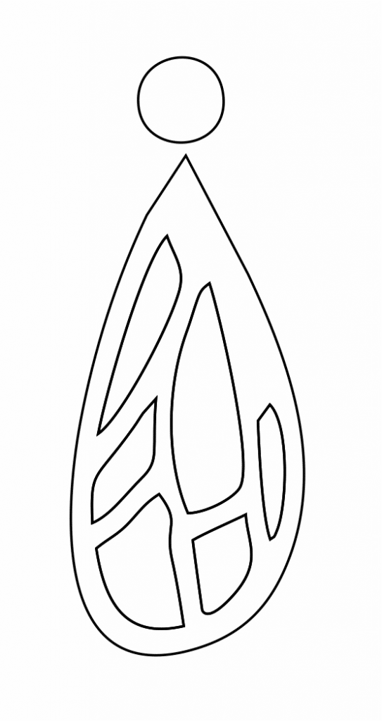 Par de aretes 52 — vector para corte CNC
