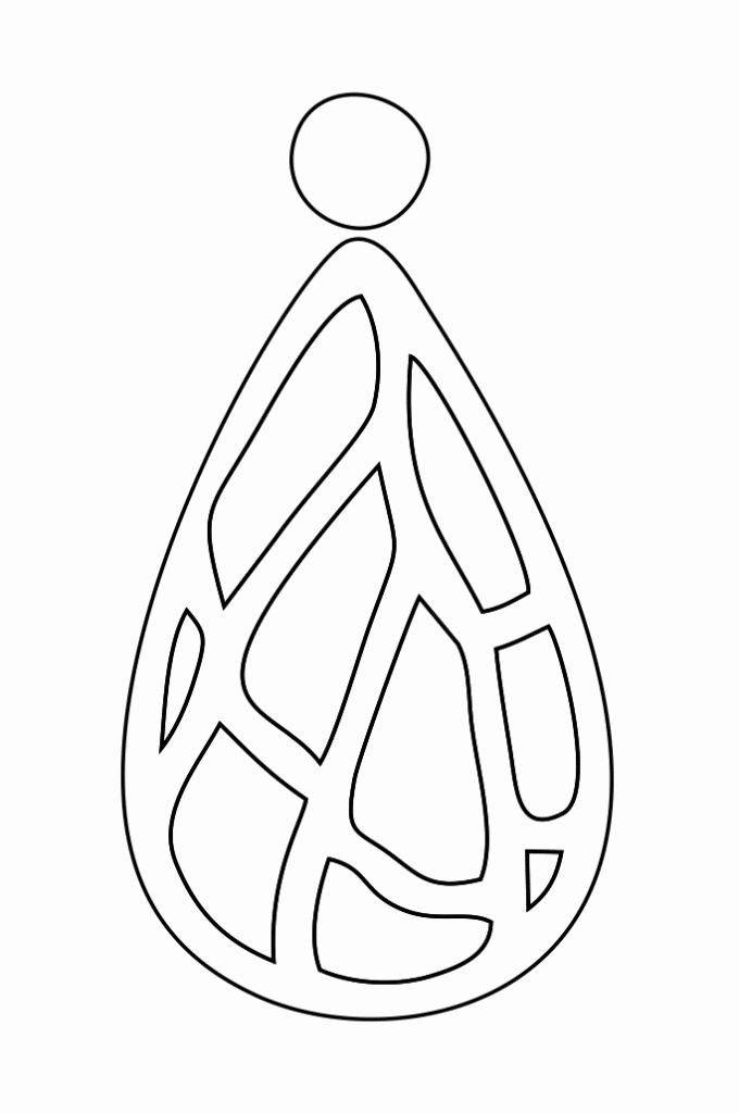Par de aretes 56 — vector para corte CNC