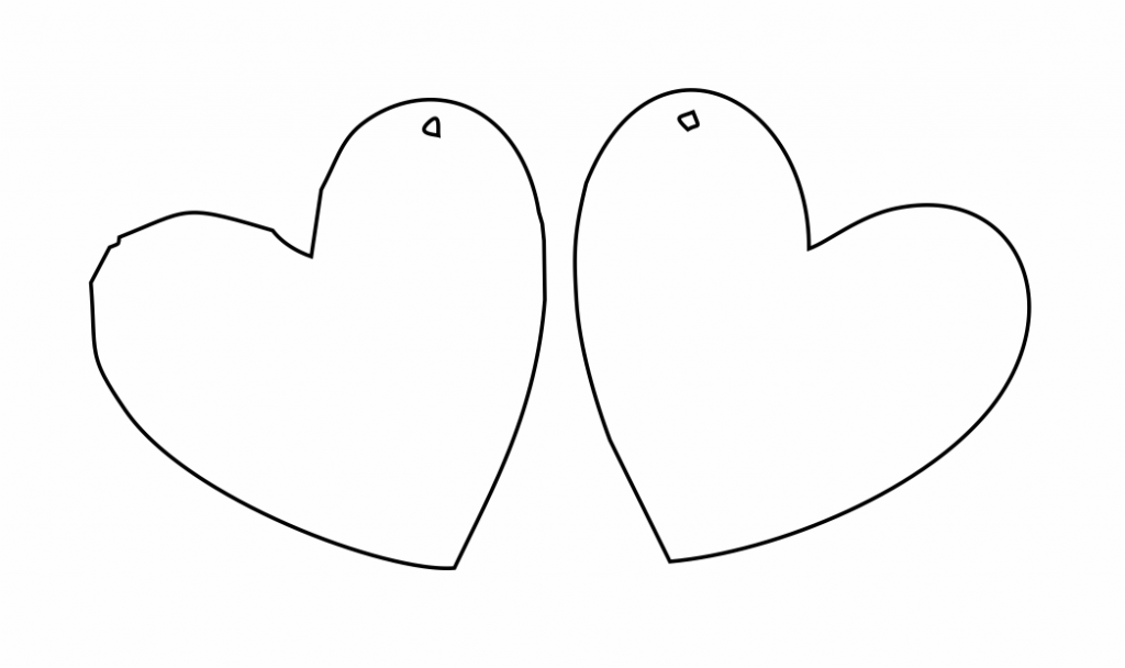 Par de aretes «Corazón» — vector para corte CNC